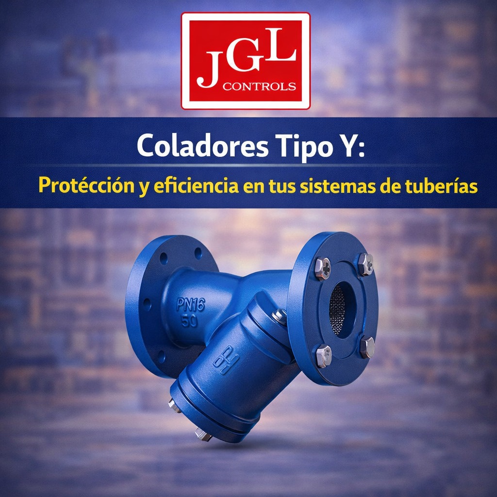 Colador tipo Y industrial JGL Controls - protección y eficiencia en sistemas de tuberías